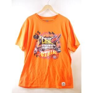 Ethik Worldwide T Shirt Mens Large Orange‎ Hot wheels Nascar Car